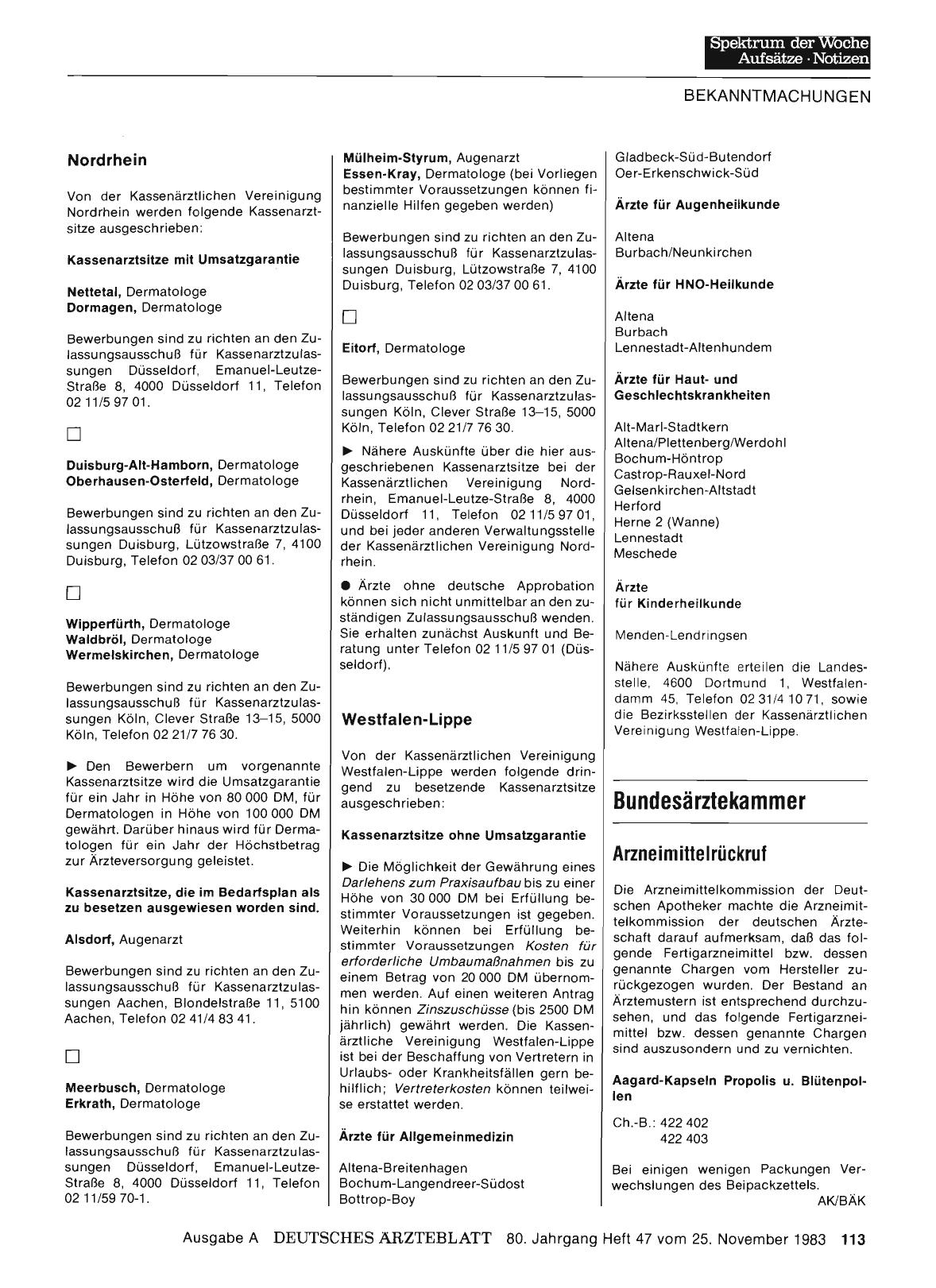 Vorschauseite 1: Bundesärztekammer: Arzneimittelrückruf