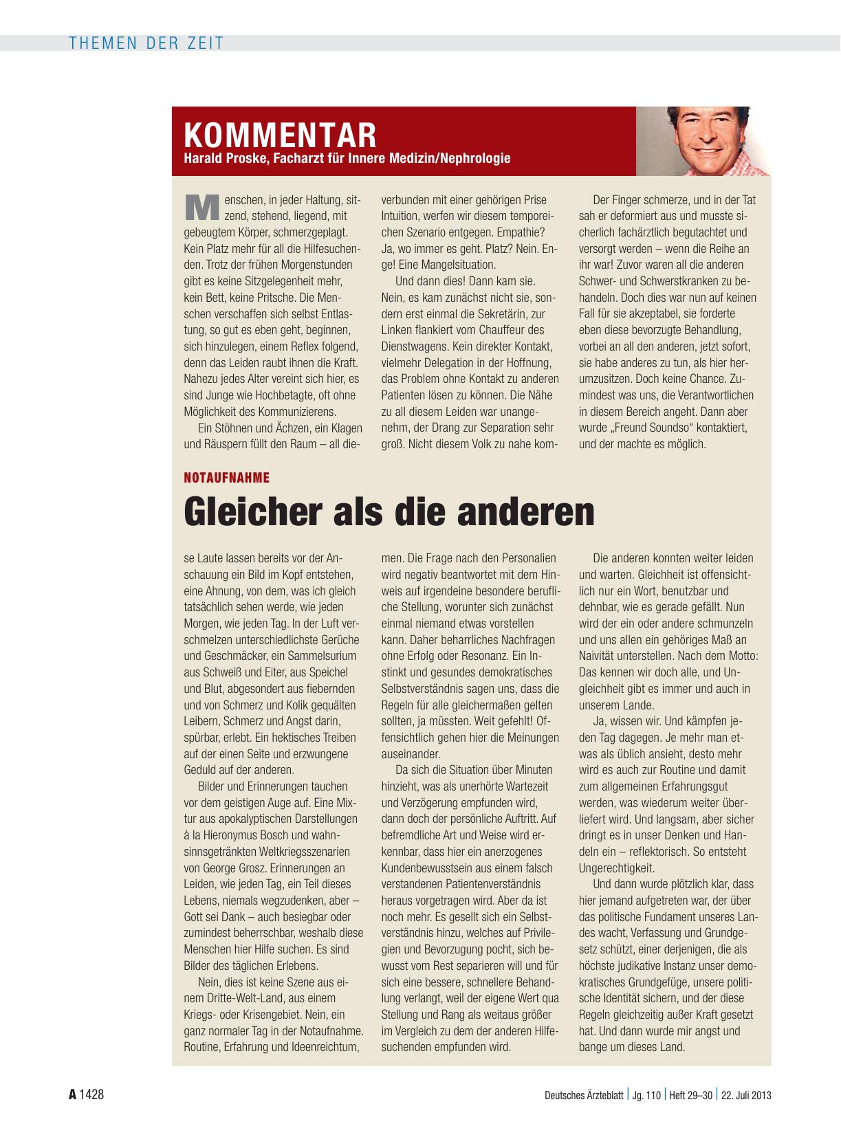 Vorschauseite 1: Notaufnahme: Gleicher als die anderen