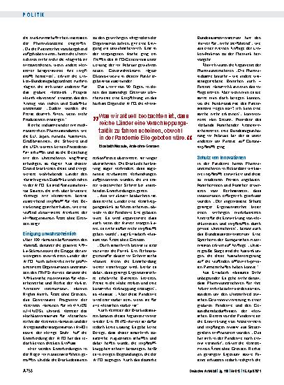 Vorschauseite 2: Globale Impfstoffverteilung: Die Blockade der Reichen
