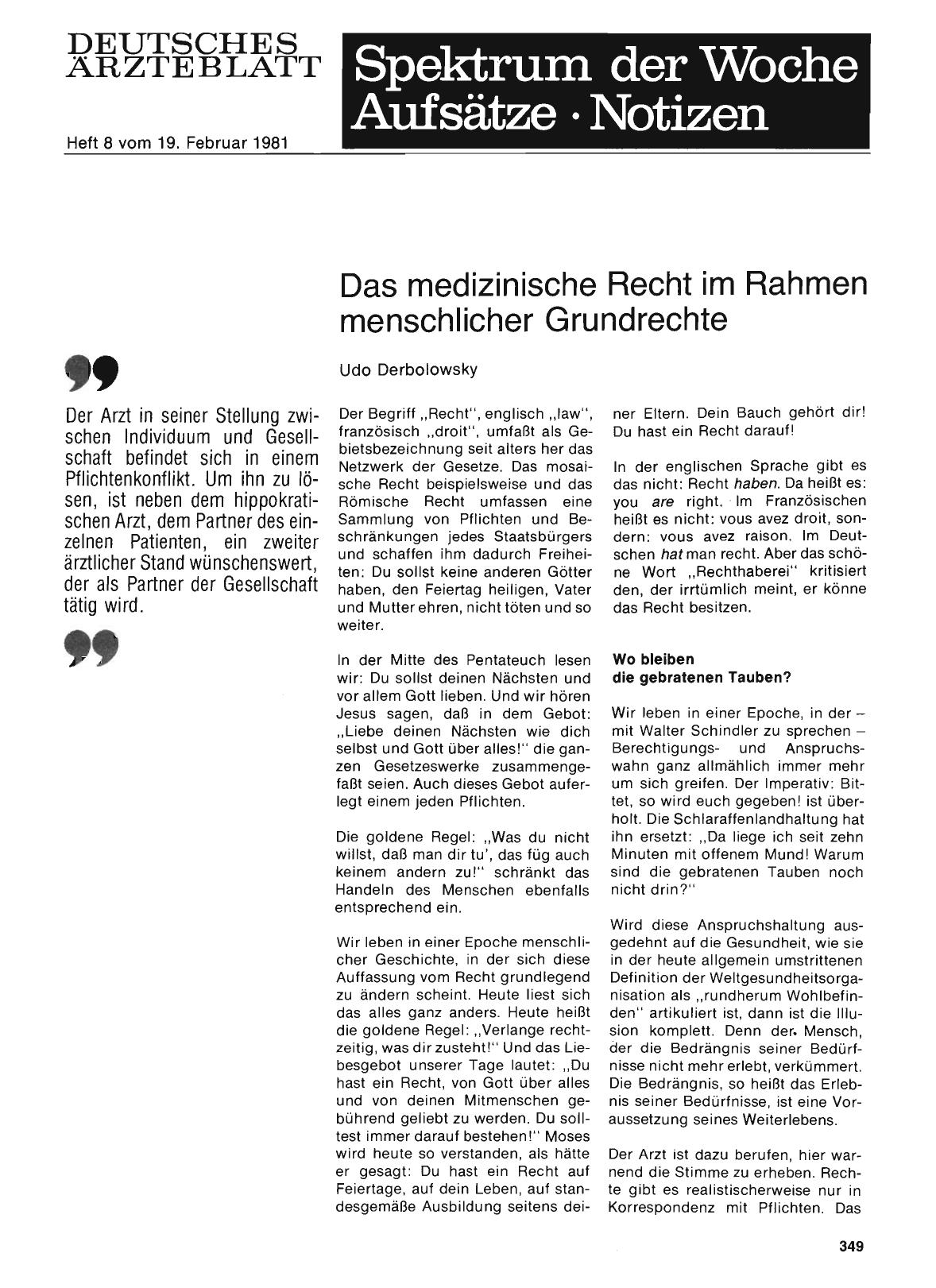 Vorschauseite 1: Das medizinische Recht im Rahmen menschlicher Grundrechte