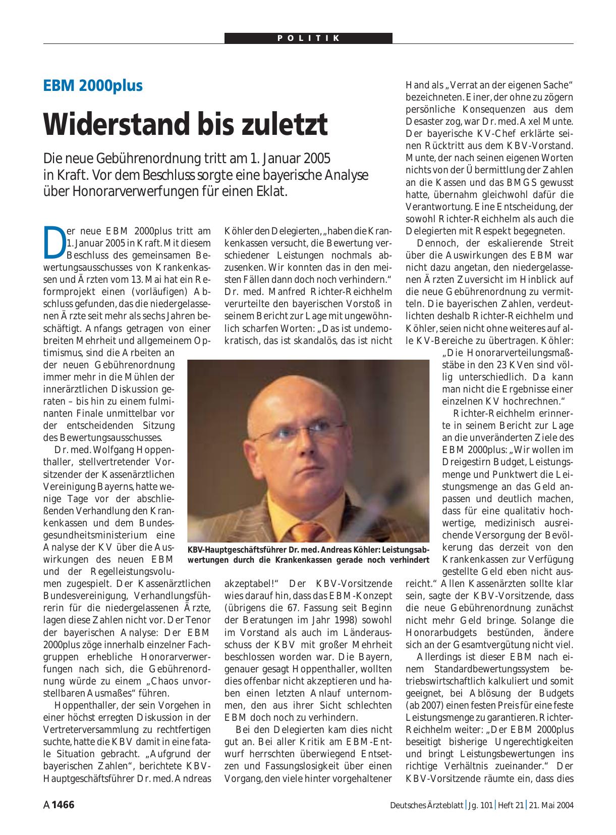 Vorschauseite 1: EBM 2000plus: Widerstand bis zuletzt