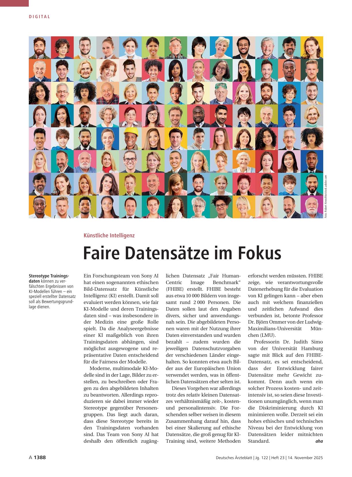Vorschauseite 1: Künstliche Intelligenz: Faire Datensätze im Fokus