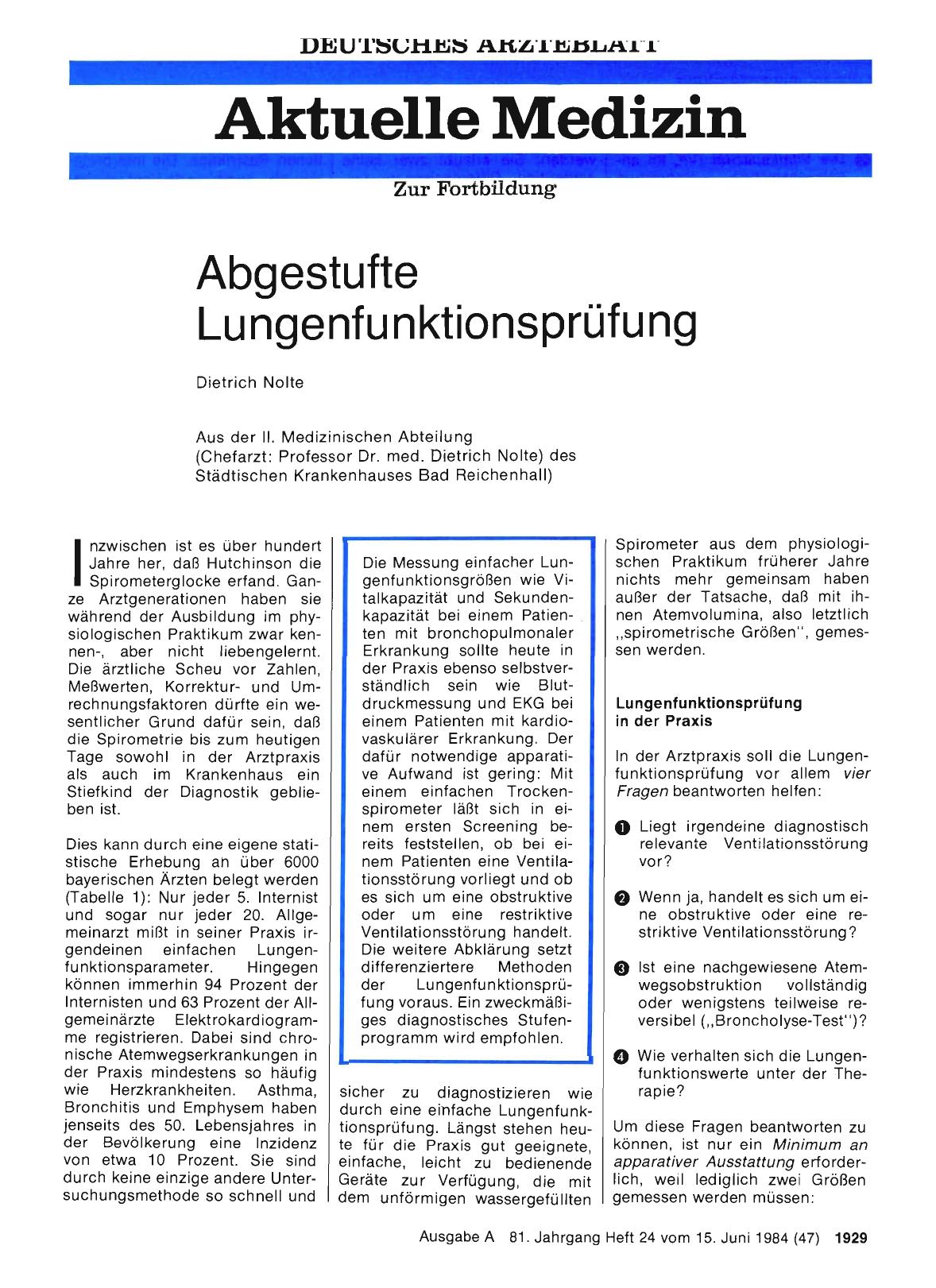 Vorschauseite 1: Abgestufte Lungenfunktionsprüfung