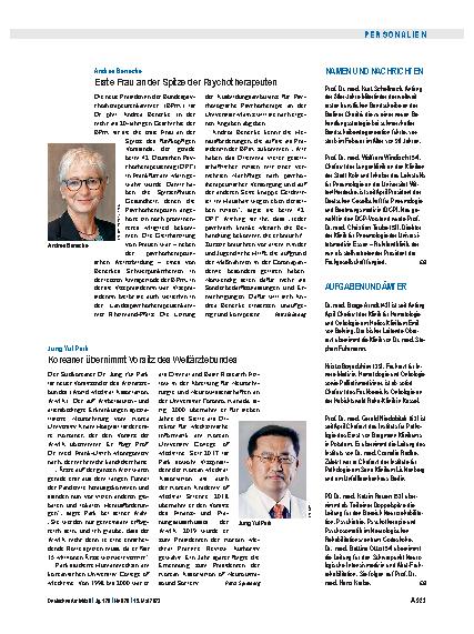 Vorschauseite 1: Namen und Nachrichten
