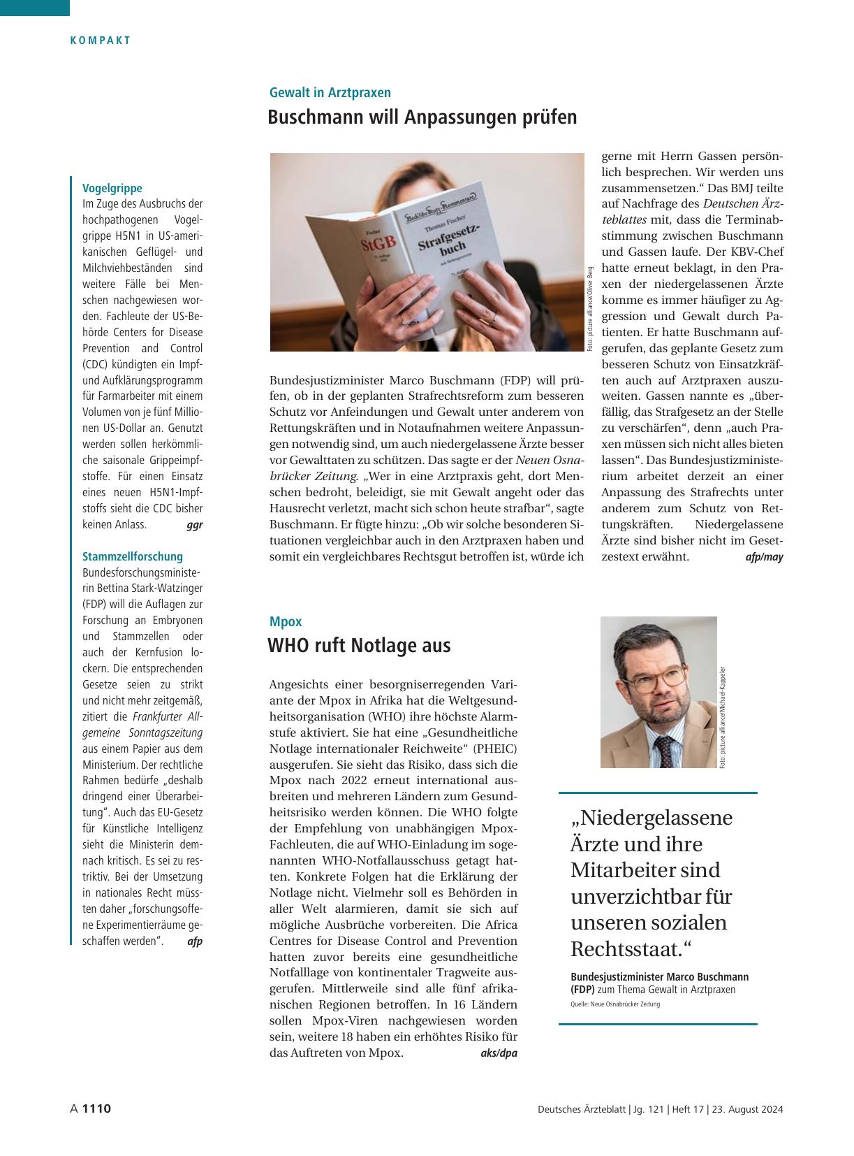 Vorschauseite 1: WHO ruft Notlage aus