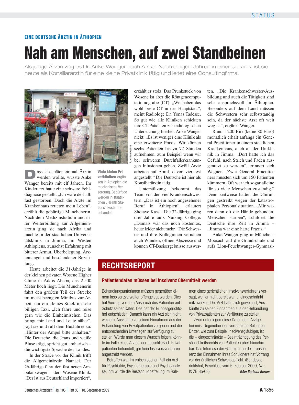 Vorschauseite 1: Eine deutsche Ärztin in Äthiopien: Nah am Menschen, auf zwei Standbeinen
