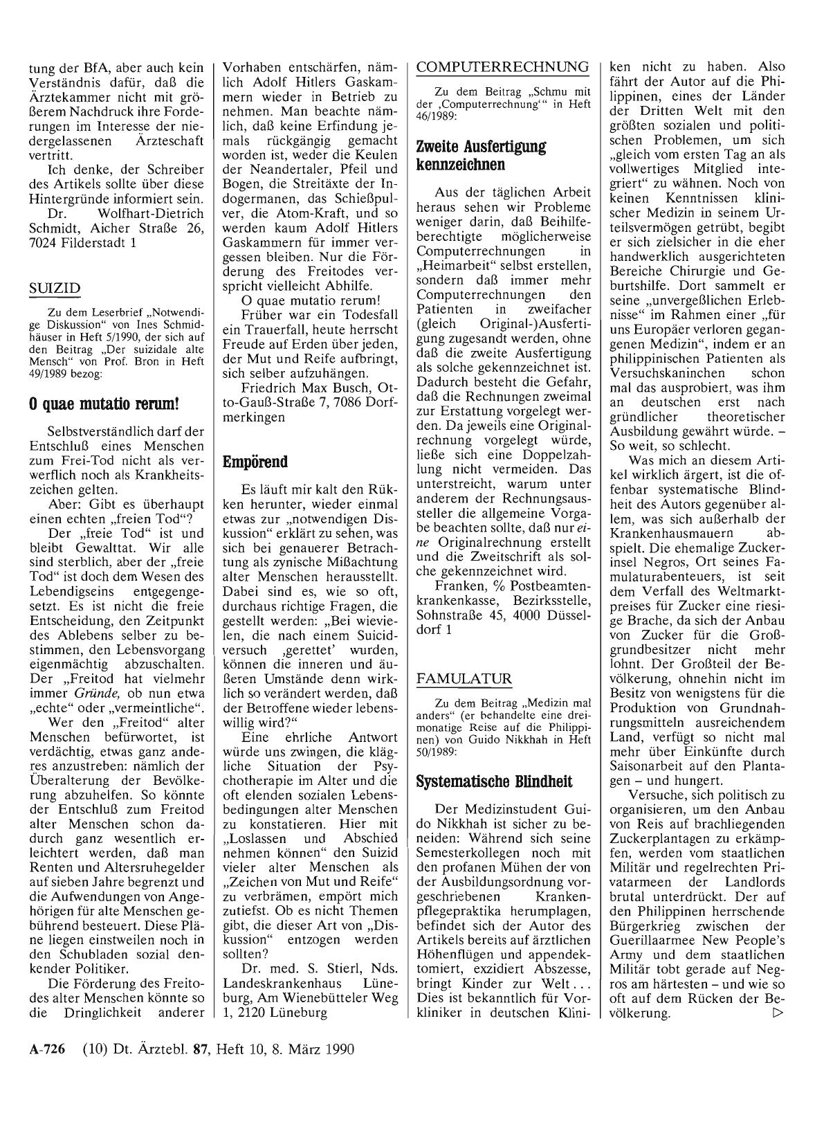 Vorschauseite 1: SUIZID: Empörend