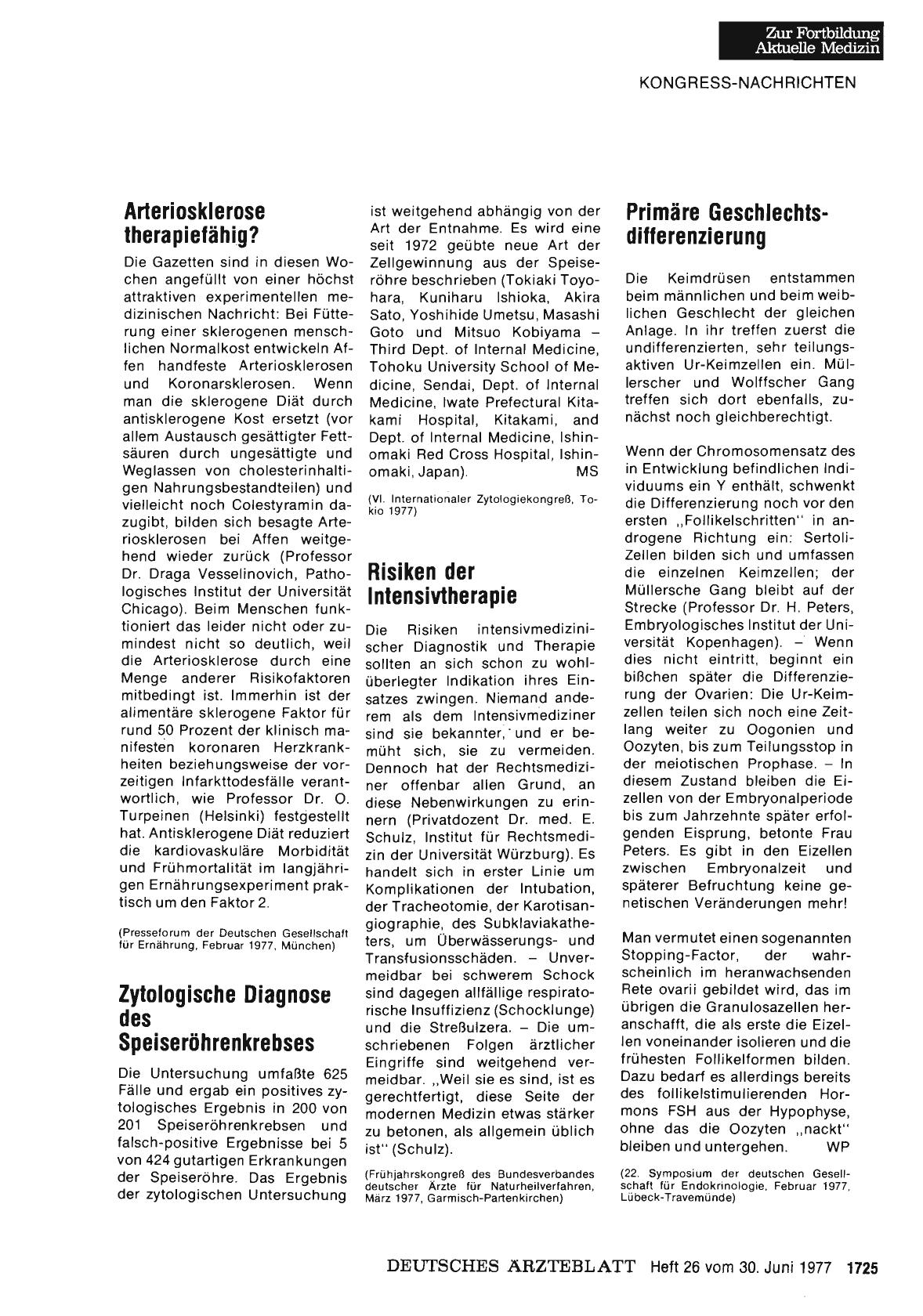Vorschauseite 1: Arteriosklerose therapiefähig?