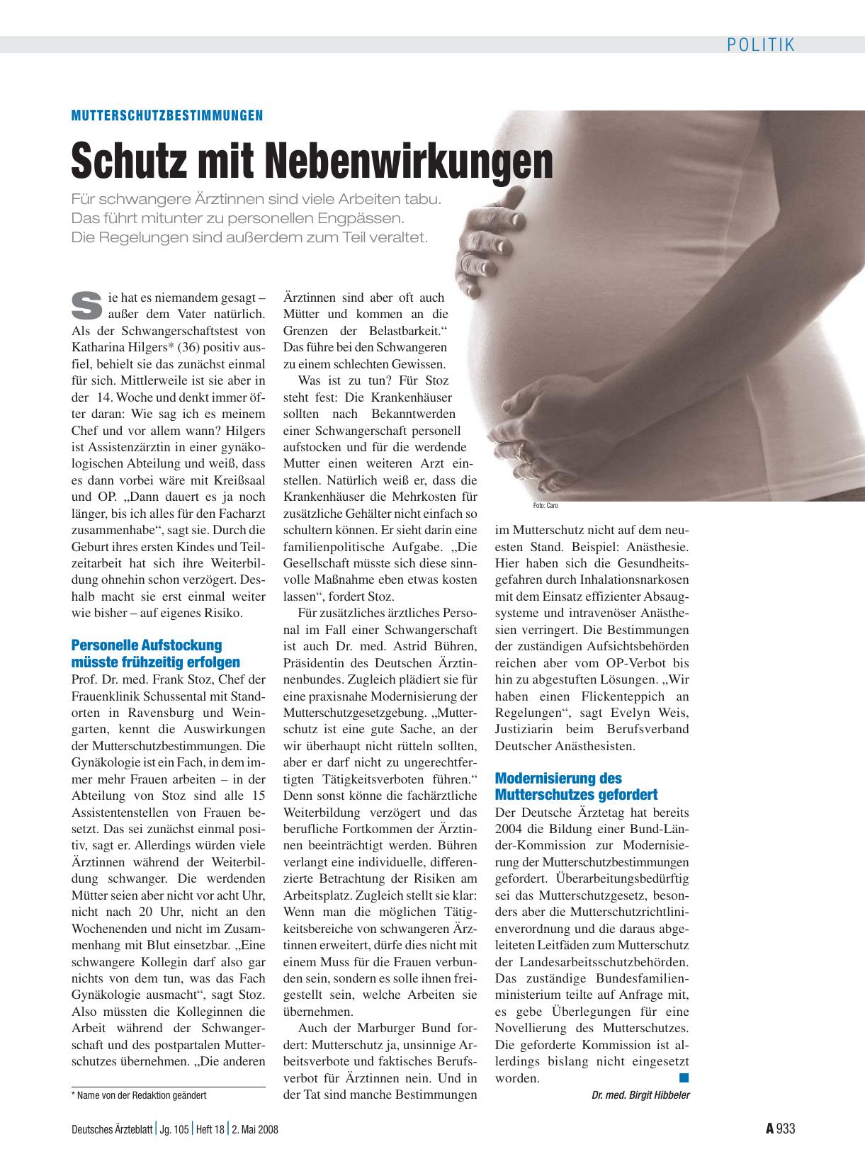 Vorschauseite 1: Mutterschutzbestimmungen: Schutz mit Nebenwirkungen