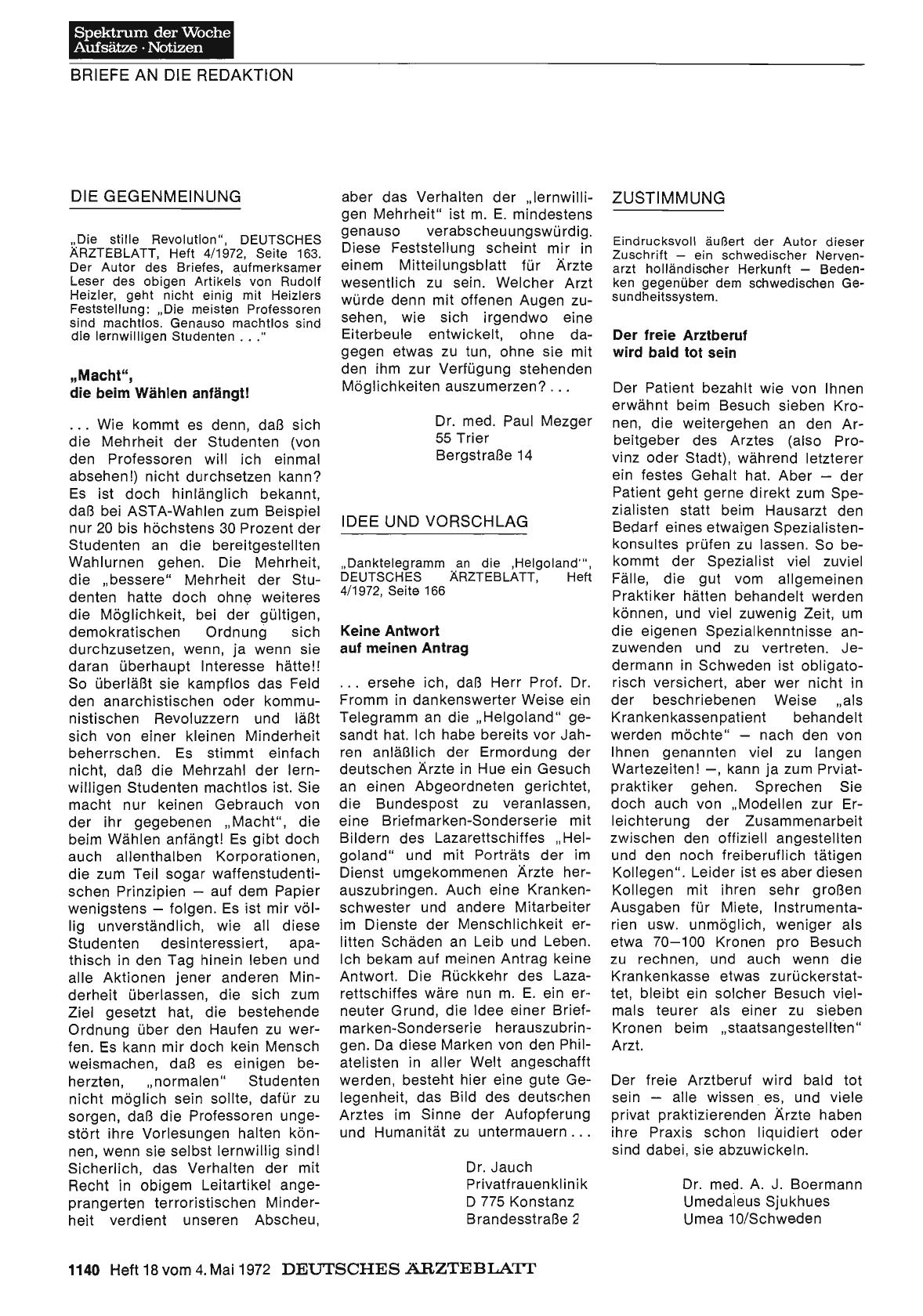 Vorschauseite 1: Zustimmung: Der freie Arztberuf wird bald tot sein