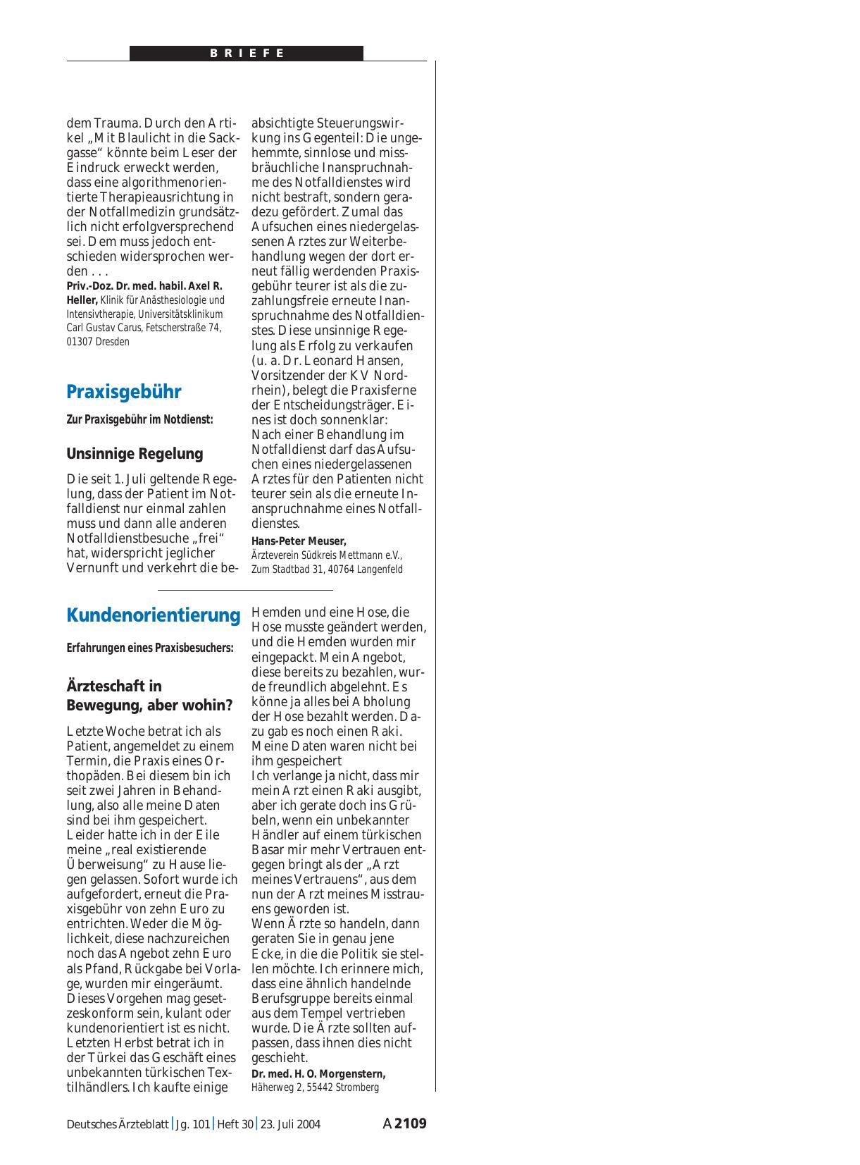 Vorschauseite 1: Praxisgebühr: Unsinnige Regelung