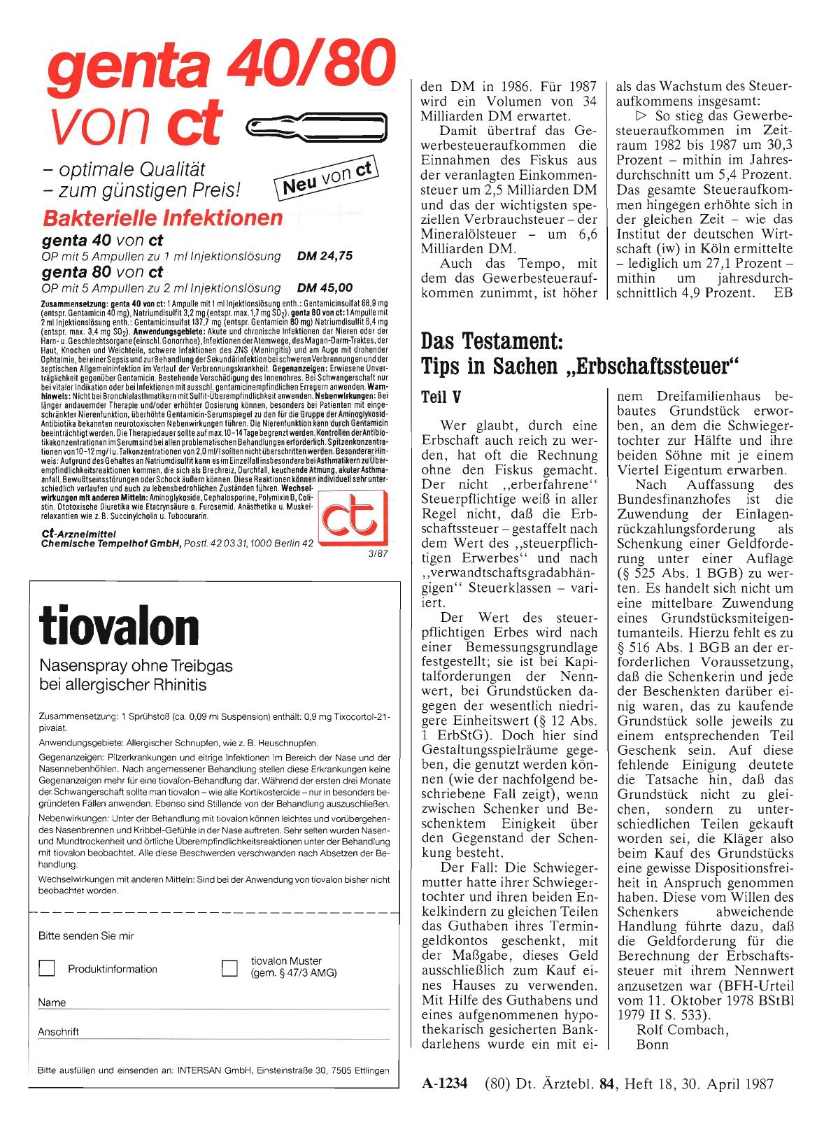 Vorschauseite 1: Das Testament: Tips in Sachen „Erbschaftssteuer“