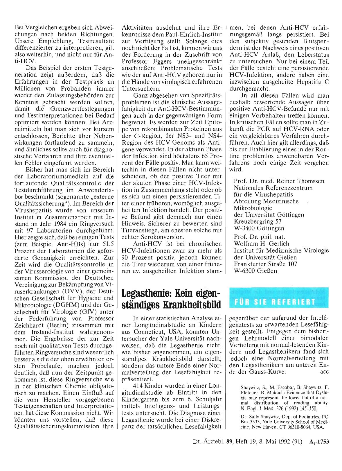 Vorschauseite 1: Legasthenie: Kein eigenständiges Krankheitsbild