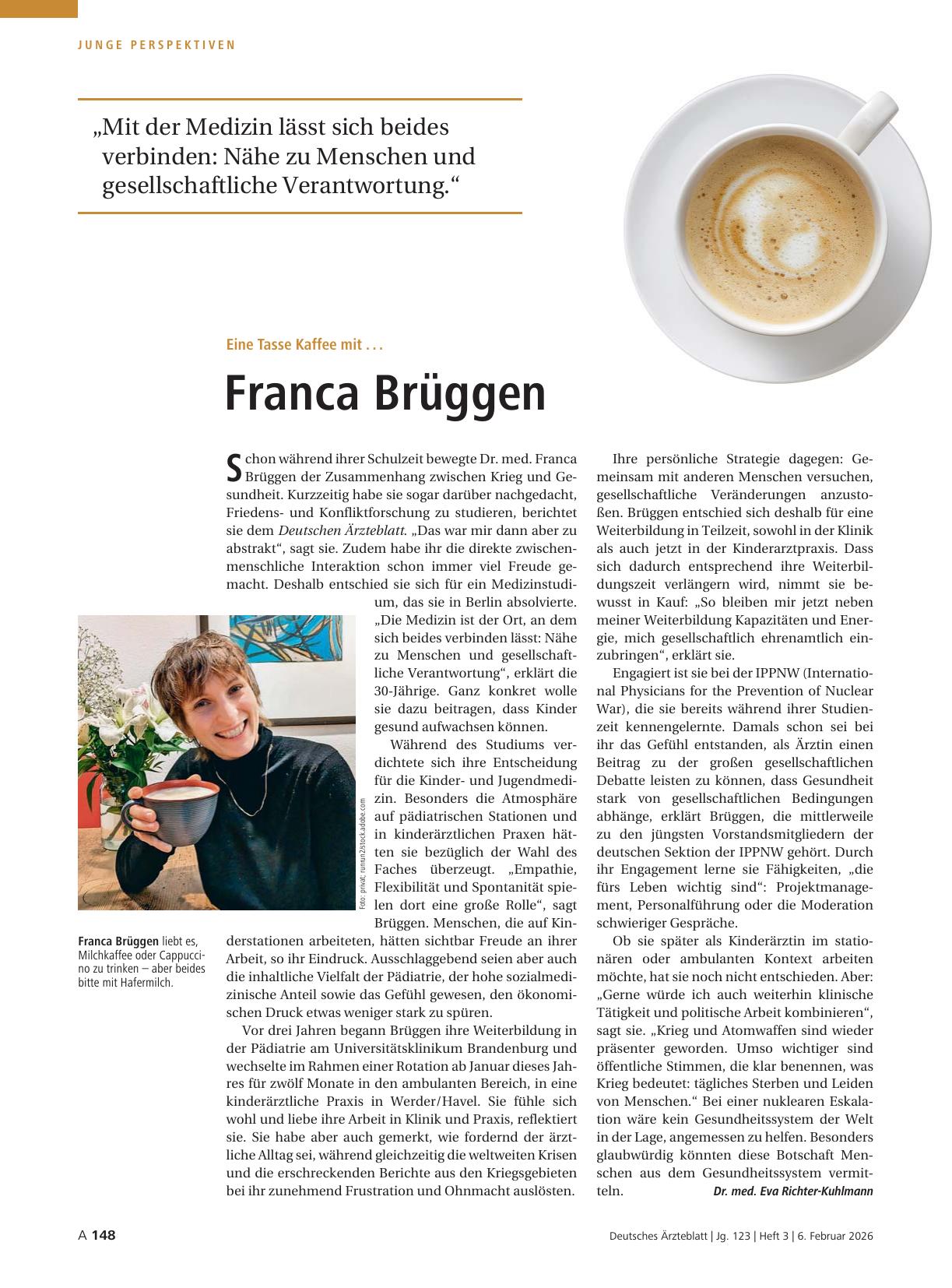 Vorschauseite 1: Eine Tasse Kaffee mit. .. Franca Brüggen