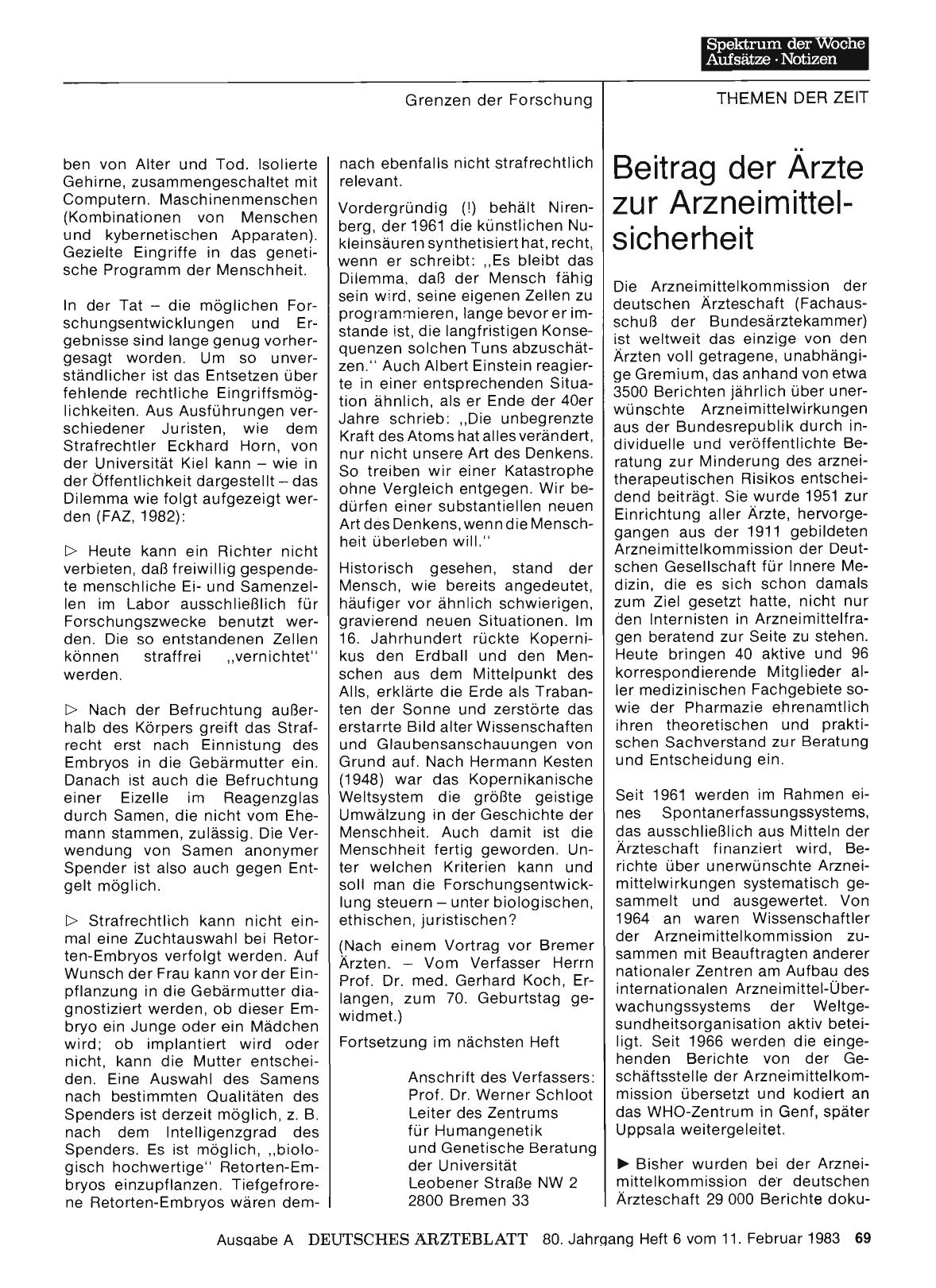 Vorschauseite 1: Beitrag der Ärzte zur Arzneimittelsicherheit