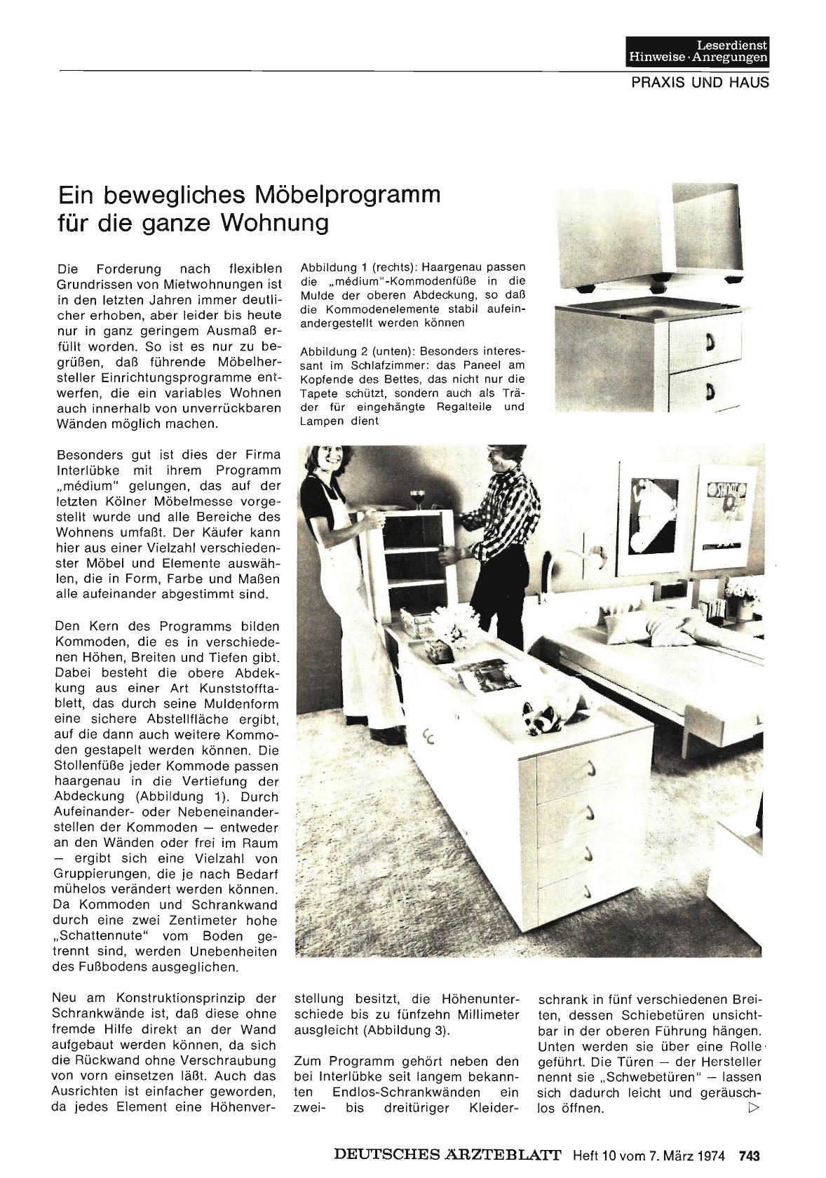 Vorschauseite 1: Ein bewegliches Möbelprogramm für die ganze Wohnung
