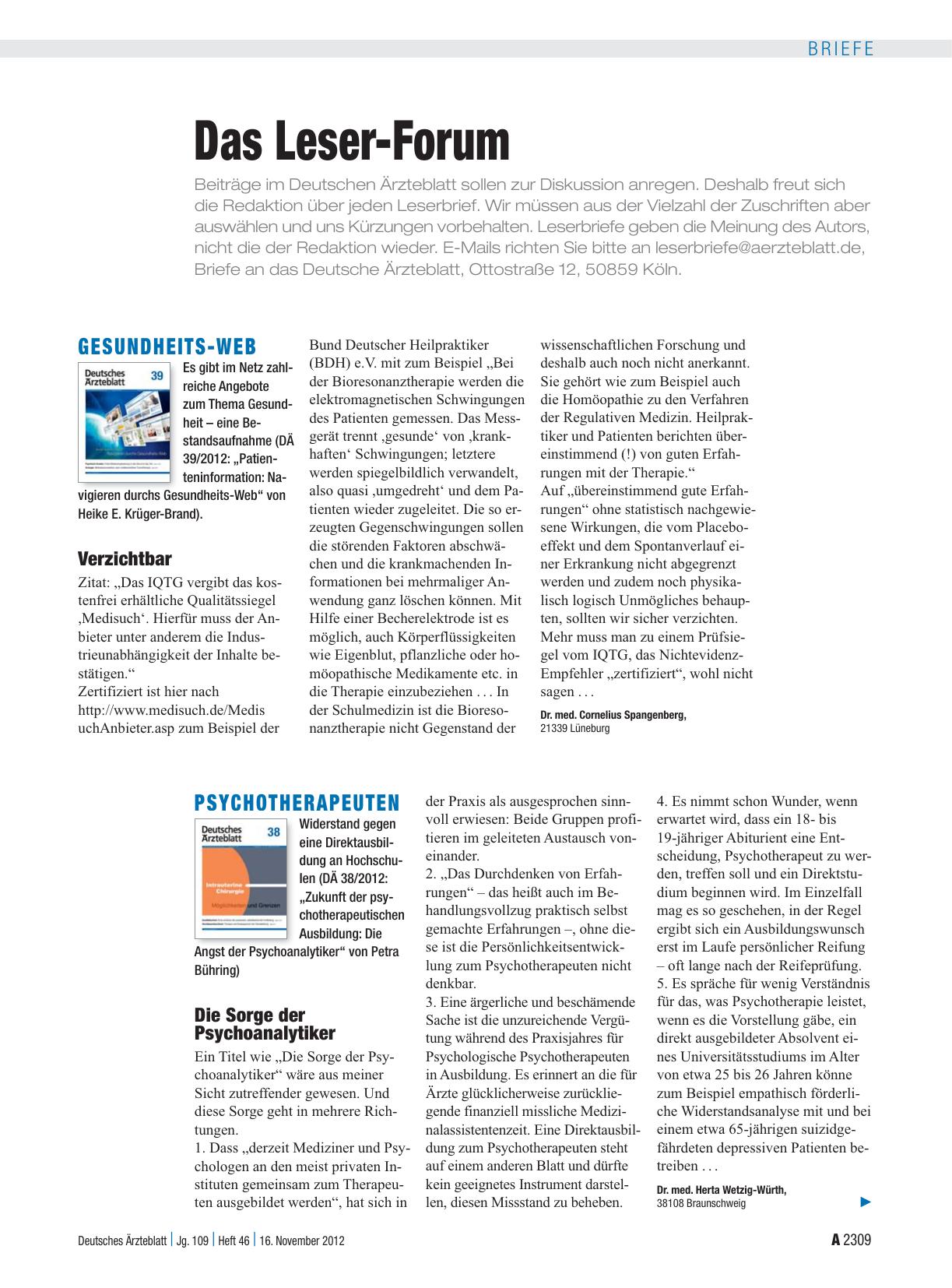 Vorschauseite 1: Gesundheits-Web: Verzichtbar