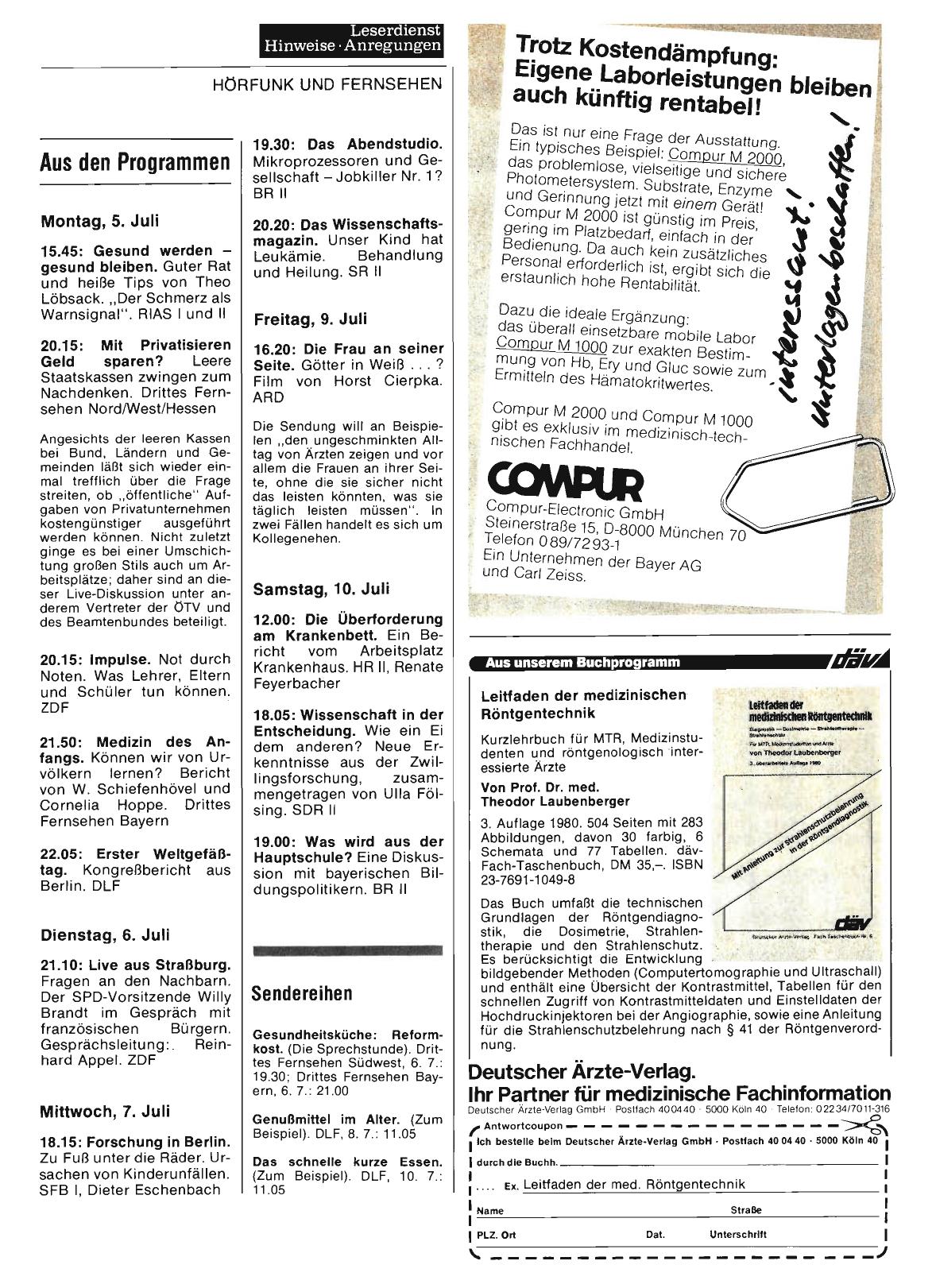 Vorschauseite 1: Aus den Programmen