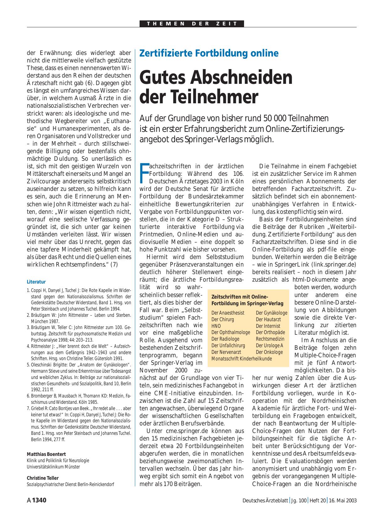 Vorschauseite 1: Zertifizierte Fortbildung online: Gutes Abschneiden der Teilnehmer