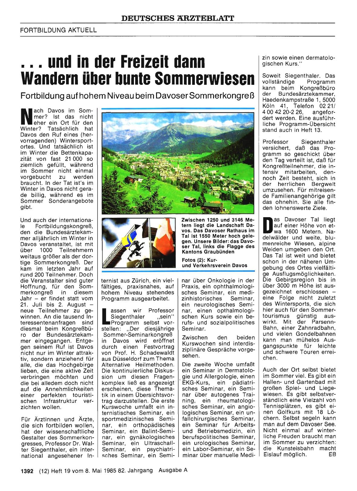 Vorschauseite 1: . .. und in der Freizeit dann Wandern über bunte Sommerwiesen