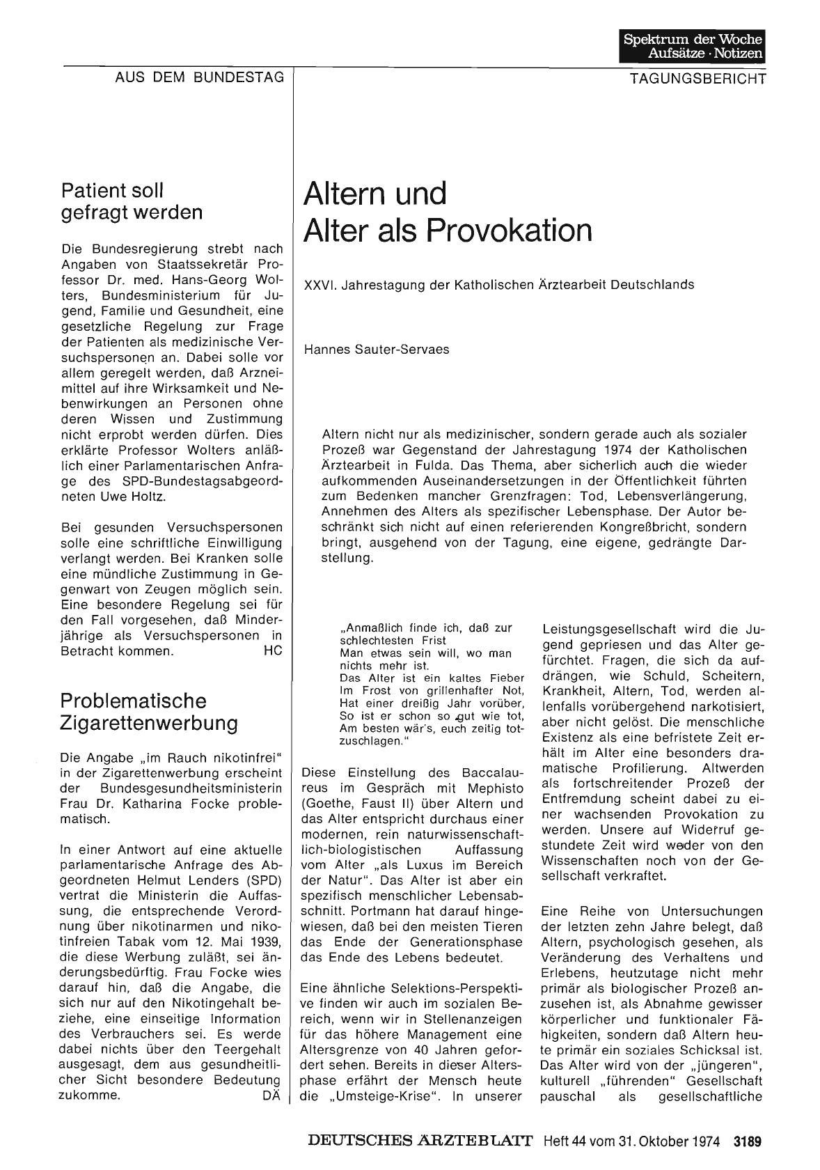Vorschauseite 1: Altern und Alter als Provokation