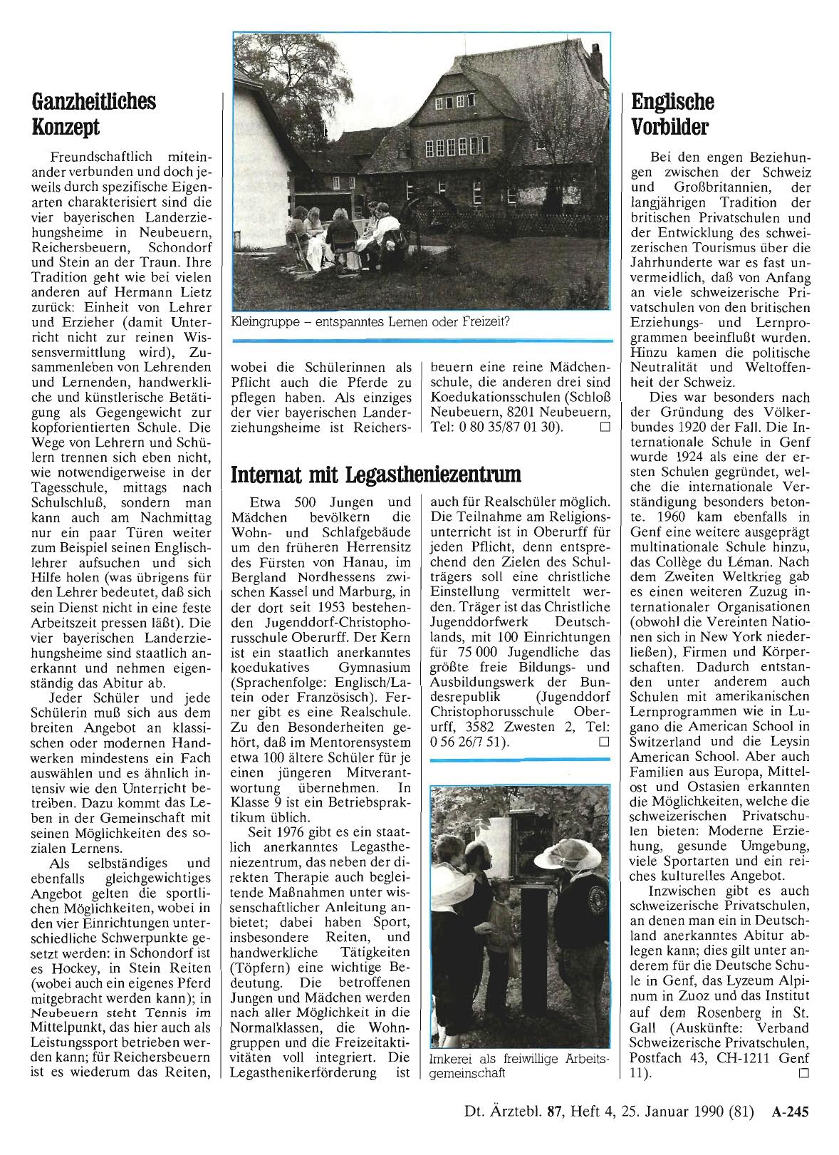 Vorschauseite 1: Internat mit Legastheniezentrum
