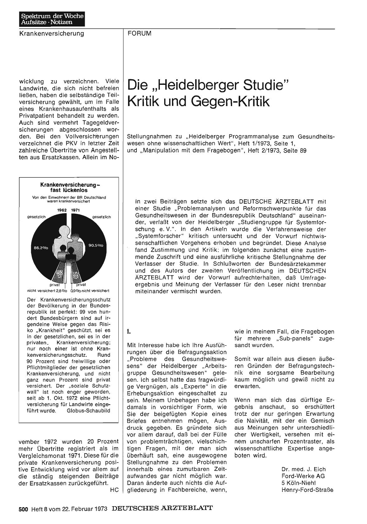 Vorschauseite 1: Die „Heidelberger Studie" Kritik und Gegen-Kritik: I. und II: :