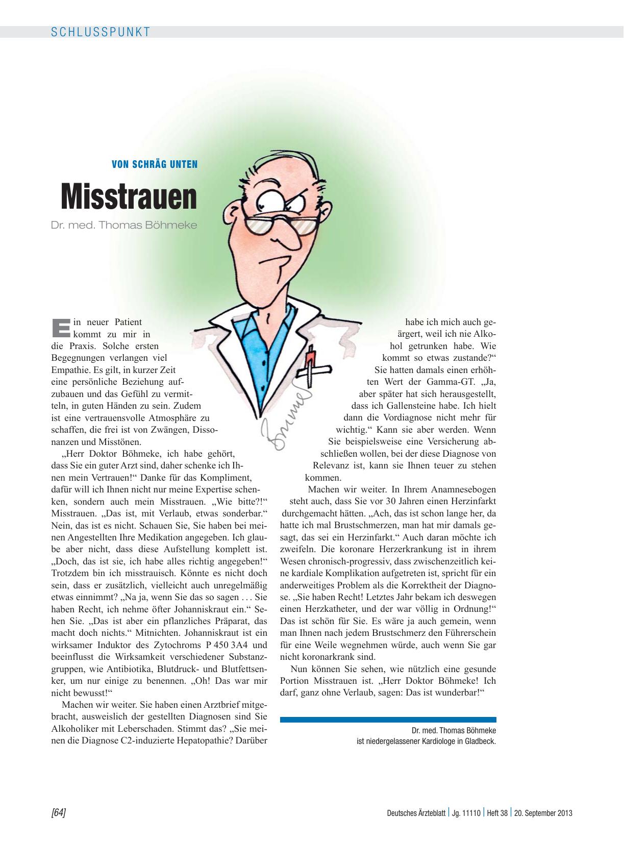 Vorschauseite 1: Von schräg unten: Misstrauen