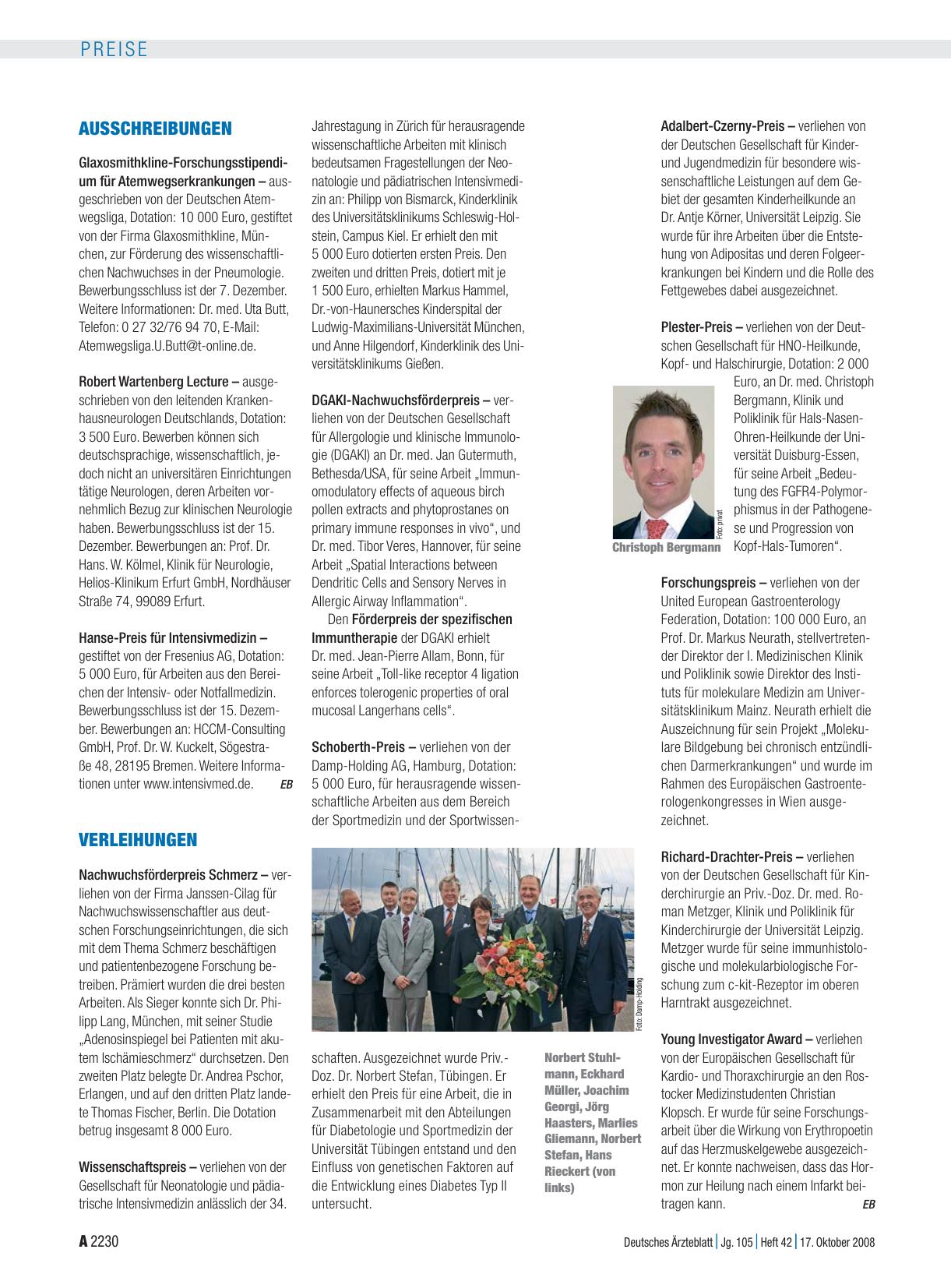 Vorschauseite 1: Ausschreibungen