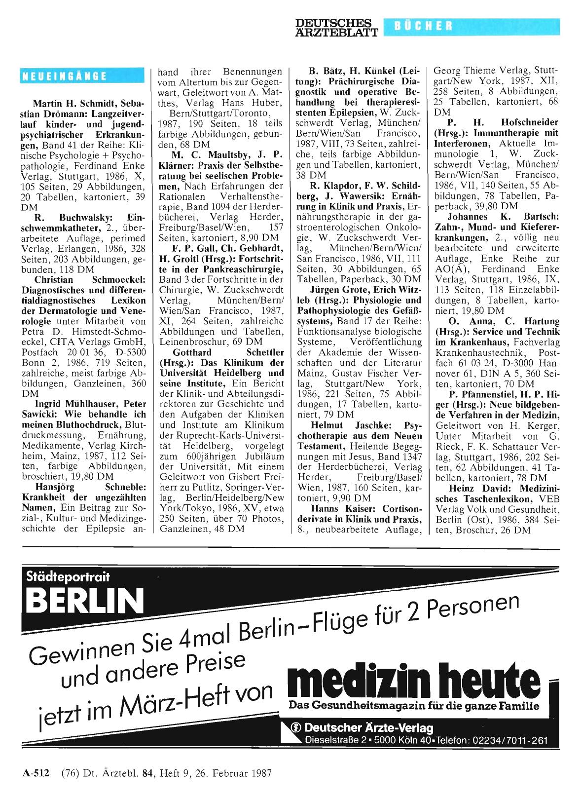 Vorschauseite 1: Neueingänge