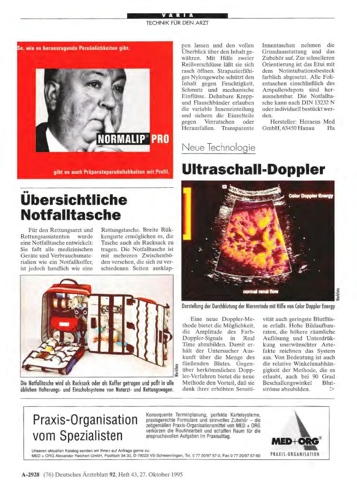 Vorschauseite 1: Übersichtliche Notfalltasche