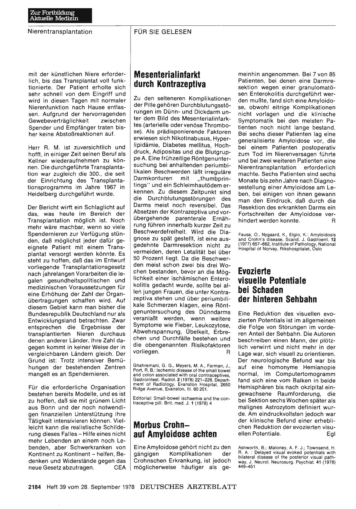 Vorschauseite 1: Morbus Crohnauf Amyloidose achten
