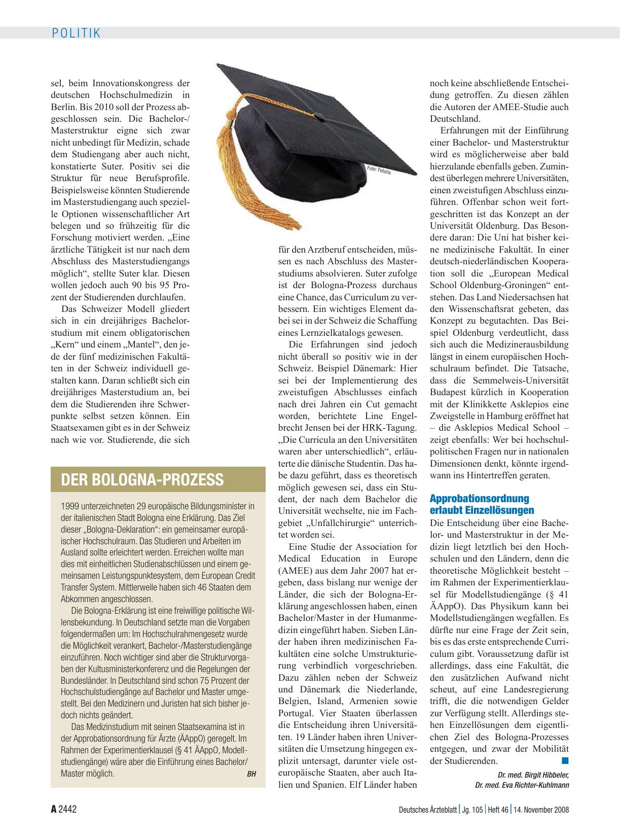Vorschauseite 1: Der Bologna-Prozess