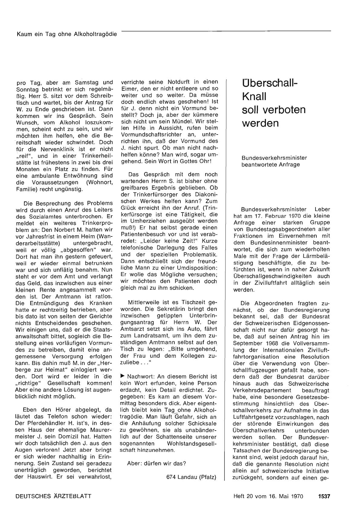 Vorschauseite 1: Oberschall-Knall soll verboten werden