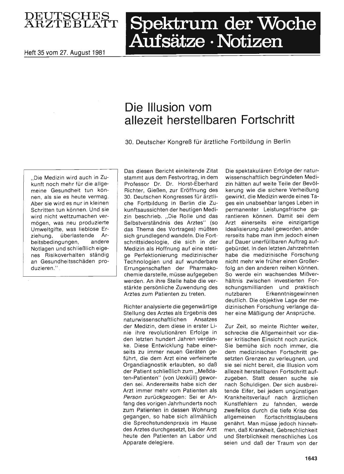 Vorschauseite 1: Die Illusion vom allezeit herstellbaren Fortschritt
