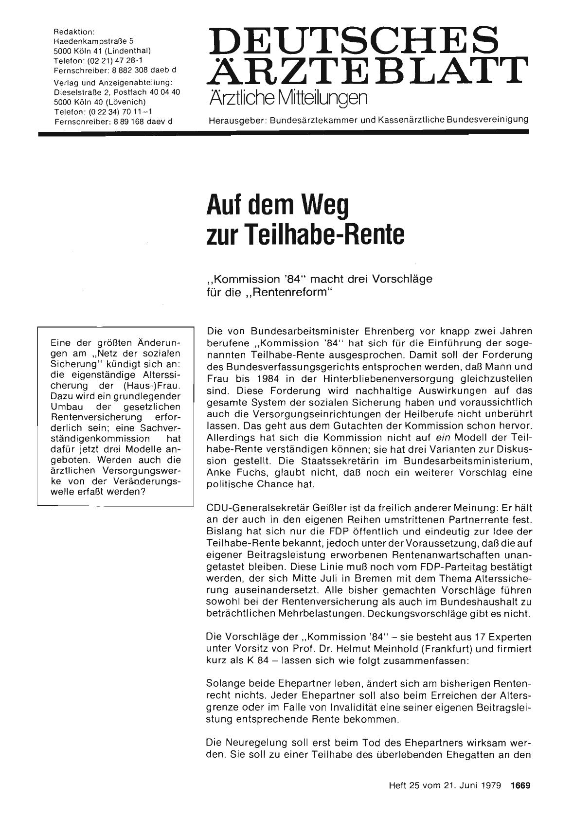 Vorschauseite 1: Auf dem Weg zur Teilhabe-Rente