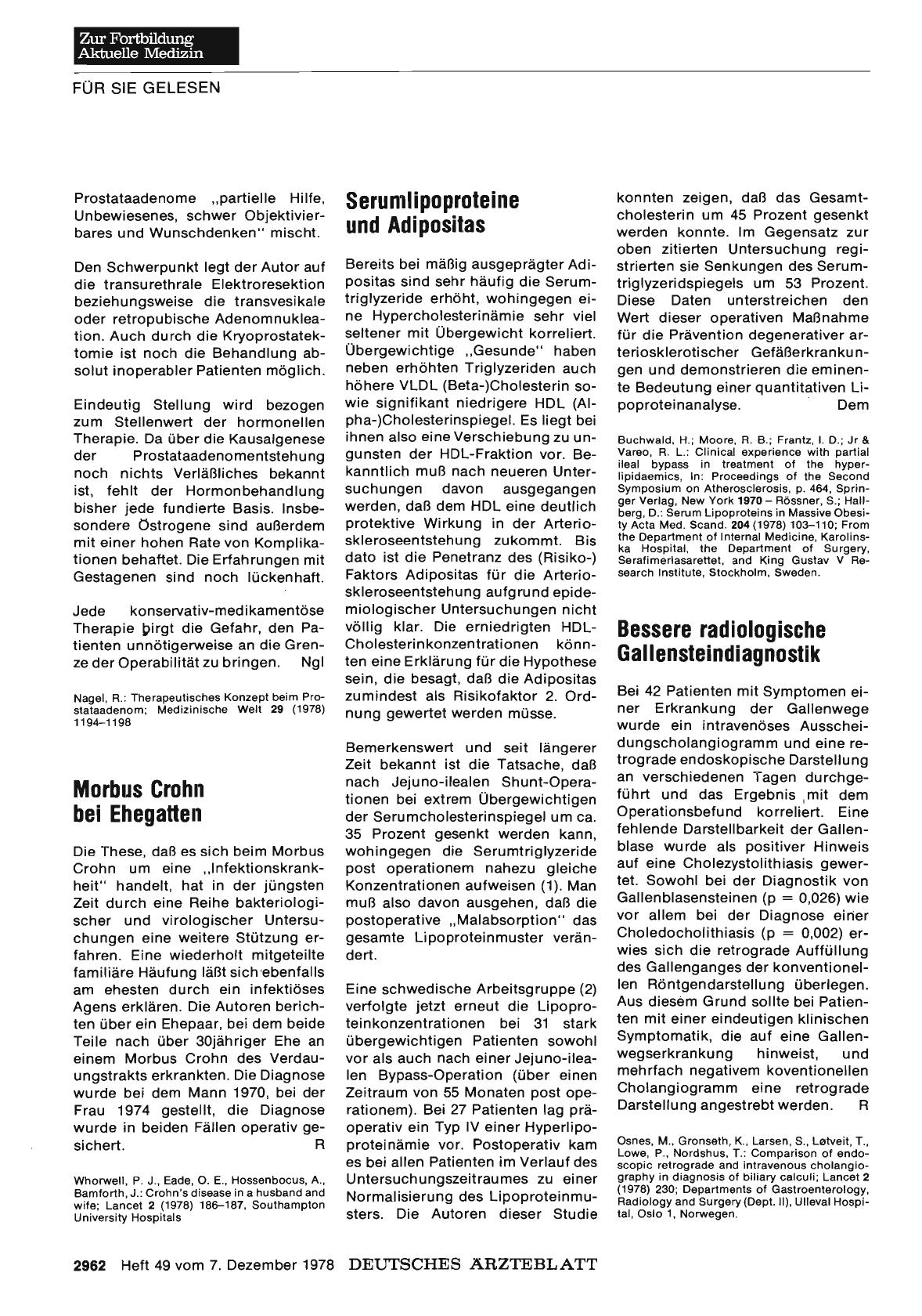 Vorschauseite 1: Serumlipoproteine und Adipositas