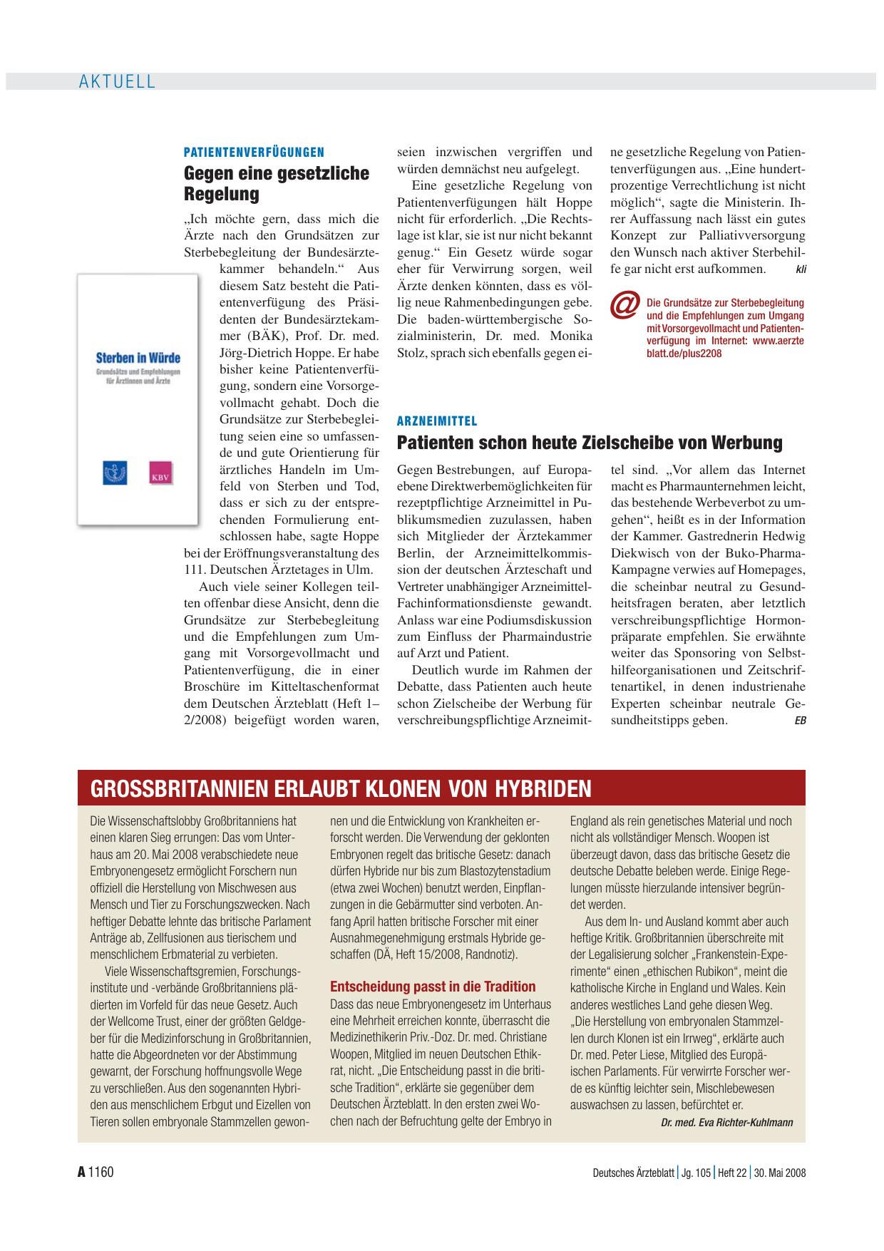 Vorschauseite 1: Arzneimittel: Patienten schon heute Zielscheibe von Werbung