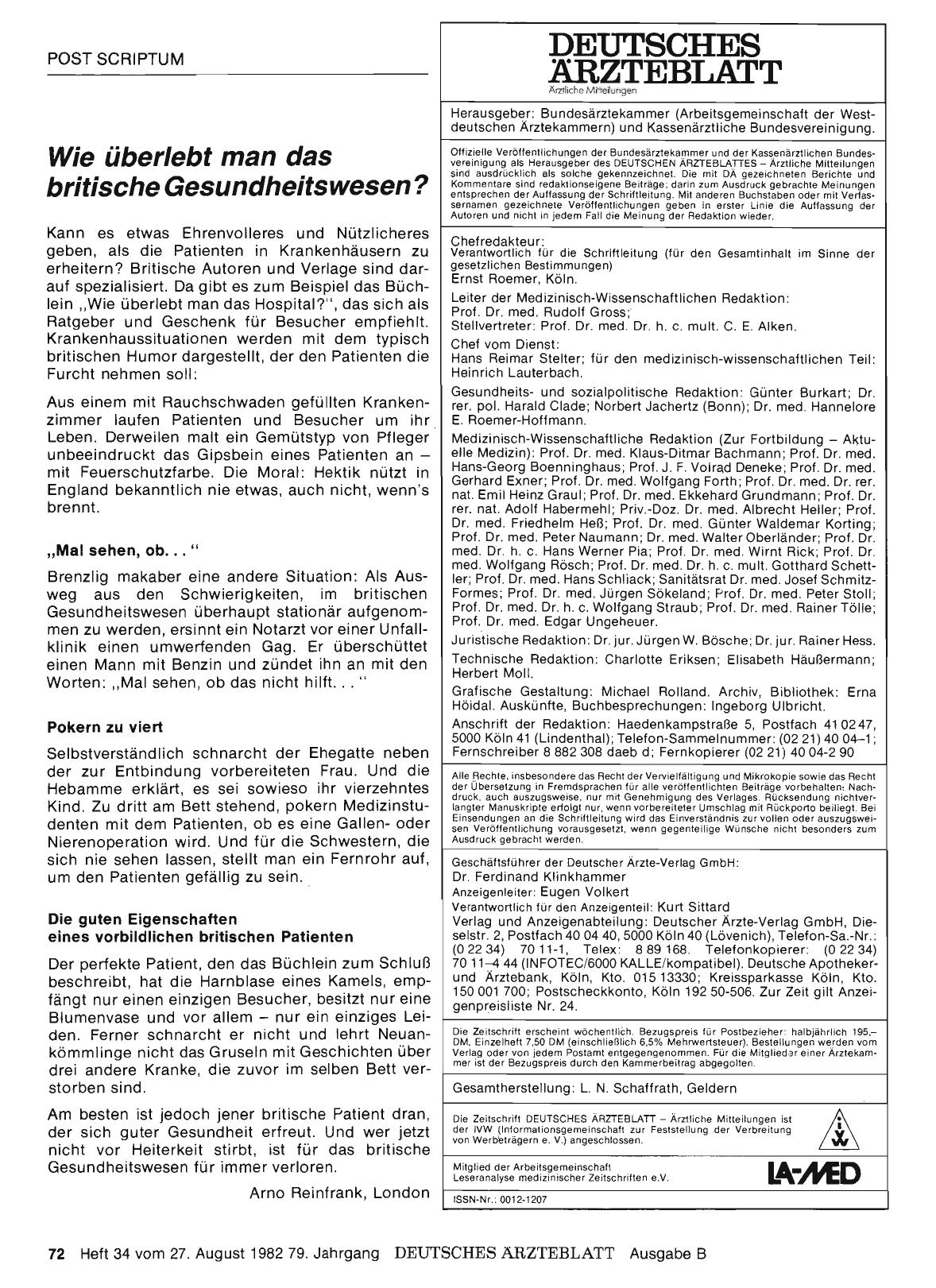 Vorschauseite 1: Wie überlebt man das britische Gesundheitswesen?