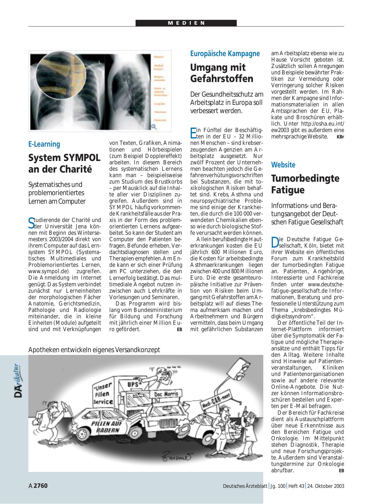 Vorschauseite 1: Website: Tumorbedingte Fatigue