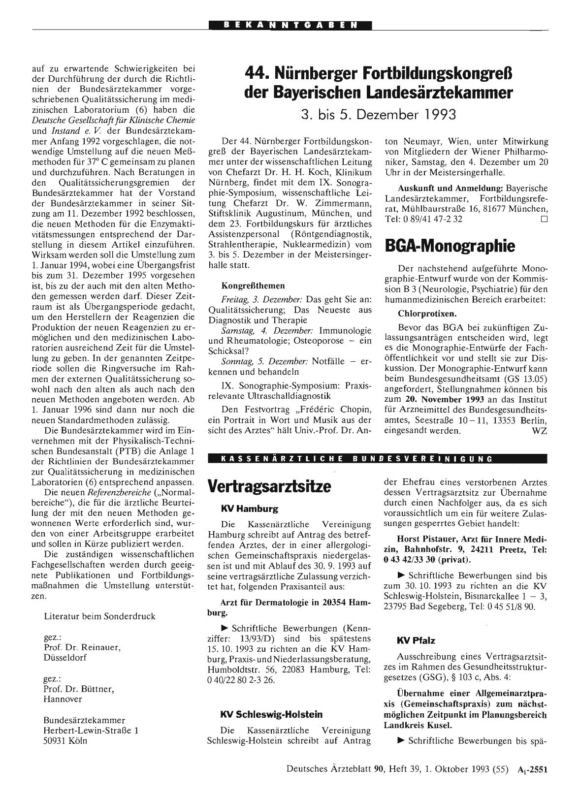 Vorschauseite 1: BGA-Monographie