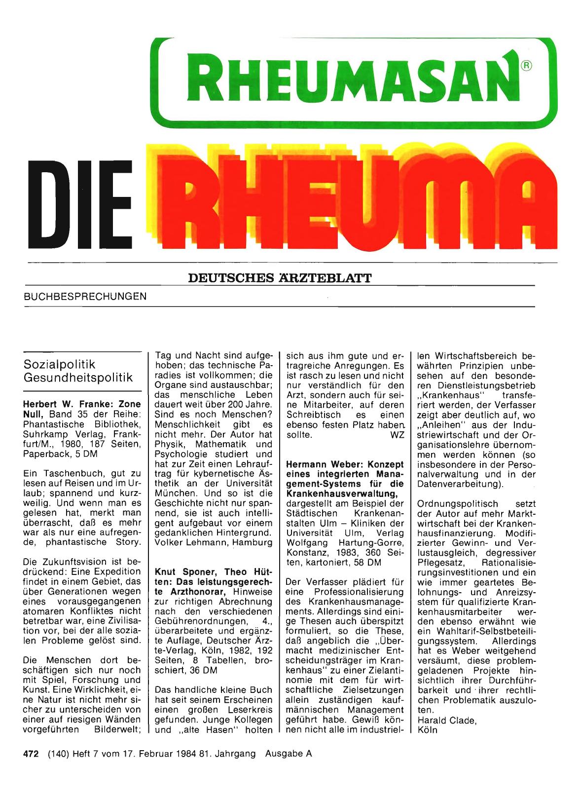 Vorschauseite 1: Sozialpolitik Gesundheitspolitik