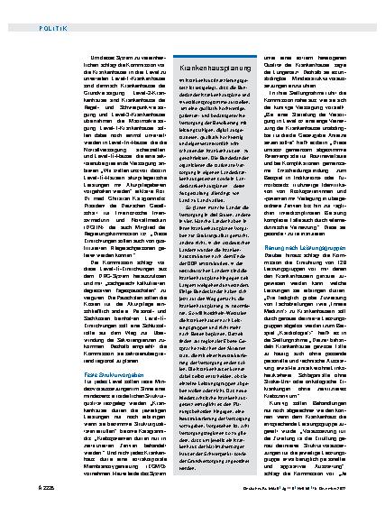 Vorschauseite 2: Krankenhausreform: Startschuss für eine Revolution