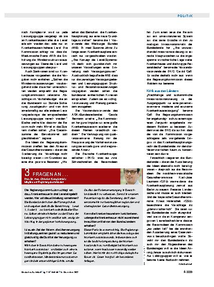Vorschauseite 3: Krankenhausreform: Startschuss für eine Revolution