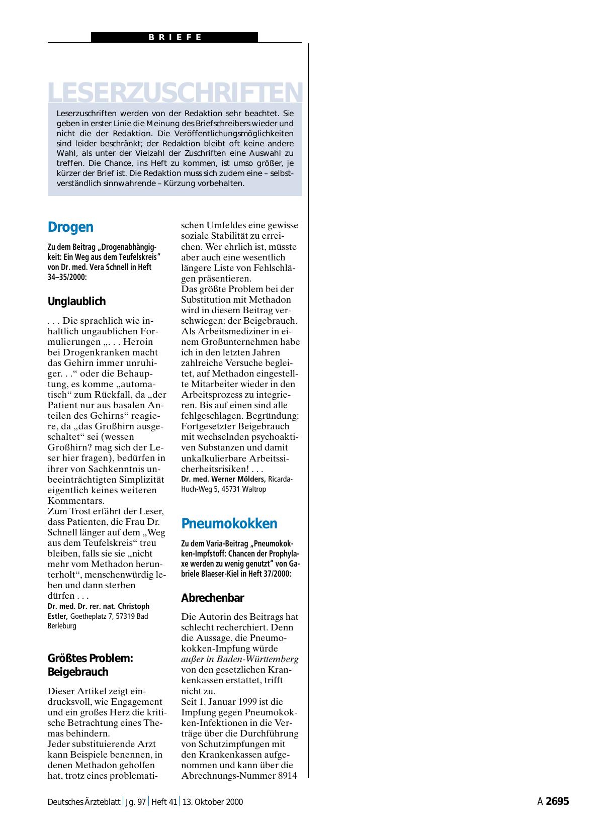 Vorschauseite 1: Pneumokokken: Abrechenbar