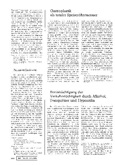 Vorschauseite 1: Beeinträchtigung der Verkehrstüchtigkeit durch Alkohol, Tranquilizer und Hypnotika