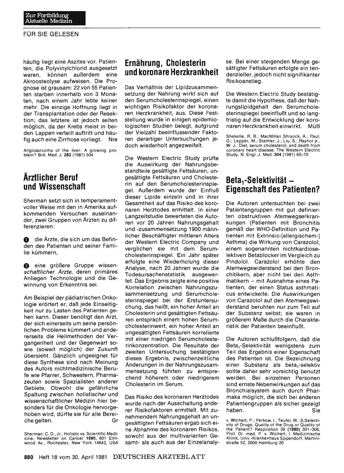 Vorschauseite 1: Beta1-Selektivität — Eigenschaft des Patienten?