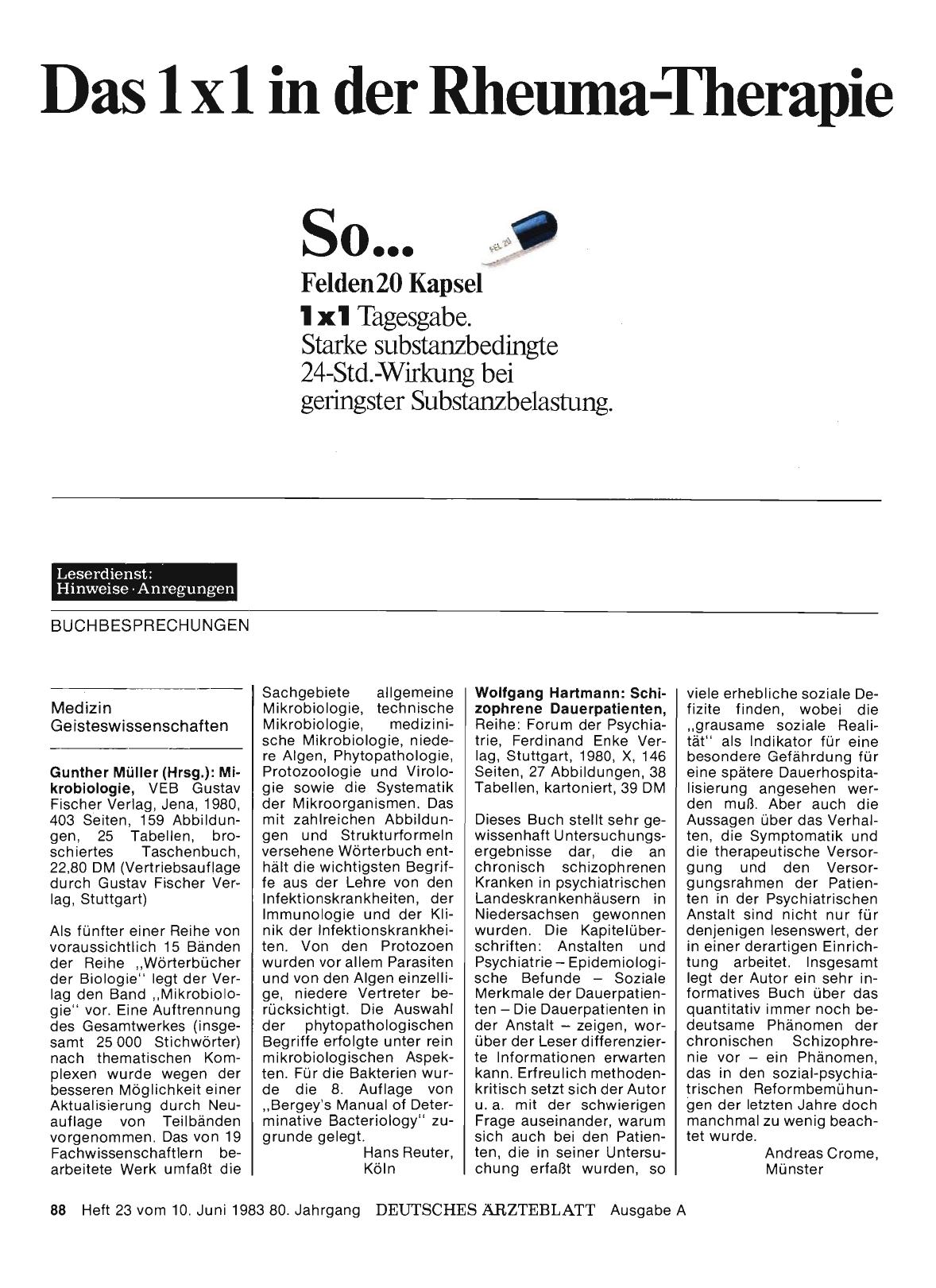 Vorschauseite 1: Medizin — Geisteswissenschaften
