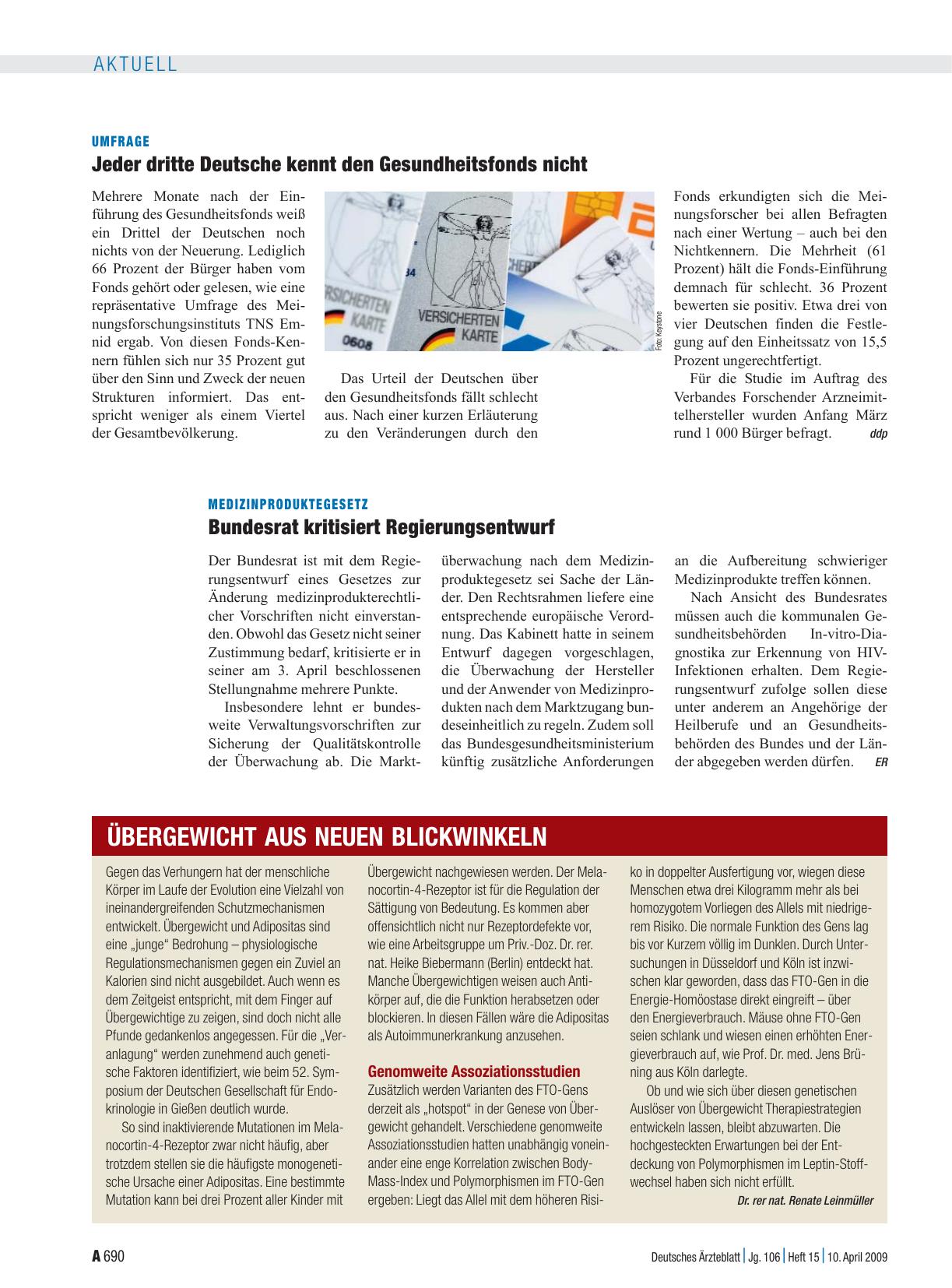 Vorschauseite 1: Übergewicht aus neuen Blickwinkeln
