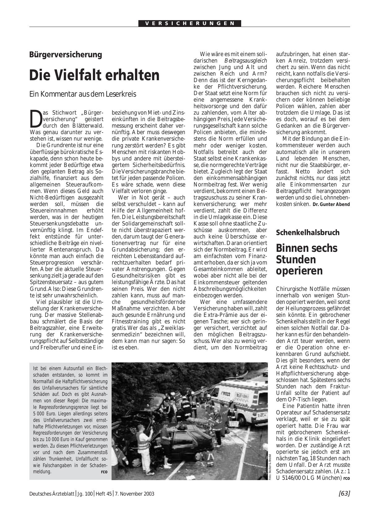 Vorschauseite 1: Schenkelhalsbruch: Binnen sechs Stunden operieren